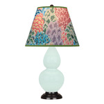 Double Gourd Small Table Lamp - Mint / Spring Floral