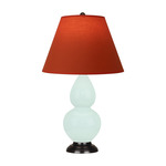 Double Gourd Small Table Lamp - Mint / Tangerine / Taupe Lining