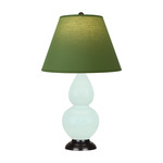 Double Gourd Small Table Lamp - Mint / Tea Green / Taupe Lining