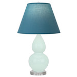 Double Gourd Small Table Lamp - Mint / Bright Blue / Gray Lining