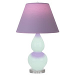 Double Gourd Small Table Lamp - Mint / Lavender / Plum Lining