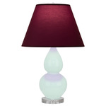 Double Gourd Small Table Lamp - Mint / Plum / Lavender Lining