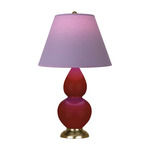 Double Gourd Small Table Lamp - Oxblood / Lavender / Plum Lining