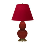 Double Gourd Small Table Lamp - Oxblood / Rose Red / Ink Black Lining