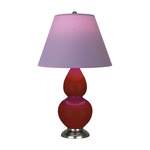 Double Gourd Small Table Lamp - Oxblood / Lavender / Plum Lining