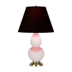 Double Gourd Small Table Lamp - Rose Water / Ink Black / Rose Red Lining