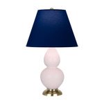 Double Gourd Small Table Lamp - Rose Water / Navy / Gray Lining