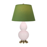 Double Gourd Small Table Lamp - Rose Water / Tea Green / Taupe Lining