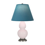 Double Gourd Small Table Lamp - Rose Water / Bright Blue / Gray Lining
