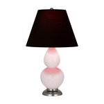 Double Gourd Small Table Lamp - Rose Water / Ink Black / Rose Red Lining