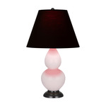 Double Gourd Small Table Lamp - Rose Water / Ink Black / Rose Red Lining