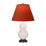 Double Gourd Small Table Lamp - Rose Water / Tangerine / Taupe Lining