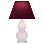 Double Gourd Small Table Lamp - Rose Water / Plum / Lavender Lining