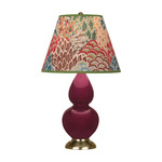 Double Gourd Small Table Lamp - Sugar Plum / Fall Floral