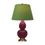 Double Gourd Small Table Lamp - Sugar Plum / Tea Green / Taupe Lining
