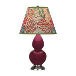 Double Gourd Small Table Lamp - Sugar Plum / Fall Floral