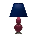 Double Gourd Small Table Lamp - Sugar Plum / Navy / Gray Lining
