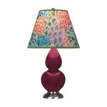 Double Gourd Small Table Lamp - Sugar Plum / Spring Floral