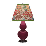 Double Gourd Small Table Lamp - Sugar Plum / Fall Floral