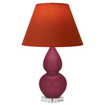 Double Gourd Small Table Lamp - Sugar Plum / Tangerine / Taupe Lining