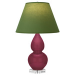 Double Gourd Small Table Lamp - Sugar Plum / Tea Green / Taupe Lining