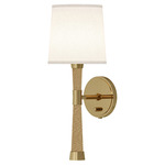 Hatteras Hardwired / Plug-in Wall Sconce - Modern Brass / Natural Rope / Fondine