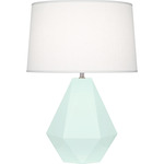 Delta Table Lamp - Mint / Oyster Linen