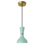 Clare Pendant - Modern Brass / Mint