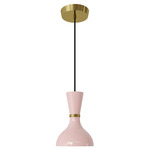 Clare Pendant - Modern Brass / Rose Water