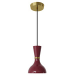 Clare Pendant - Modern Brass / Sugar Plum