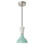 Clare Pendant - Polished Nickel / Mint / Lily