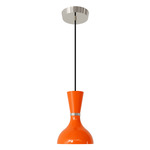 Clare Pendant - Polished Nickel / Pumpkin
