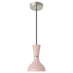 Clare Pendant - Polished Nickel / Rose Water