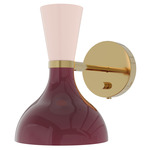 Clare Hardwired / Plug-in Wall Sconce - Modern Brass / Sugar Plum / Rose Water