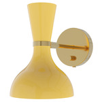 Clare Hardwired / Plug-in Wall Sconce - Modern Brass / Sunset