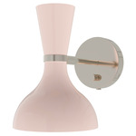 Clare Hardwired / Plug-in Wall Sconce - Polished Nickel / Rose Water
