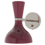 Clare Hardwired / Plug-in Wall Sconce - Polished Nickel / Sugar Plum