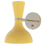 Clare Hardwired / Plug-in Wall Sconce - Polished Nickel / Sunset