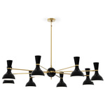 Clare Chandelier - Modern Brass / Obsidian