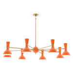 Clare Chandelier - Modern Brass / Pumpkin