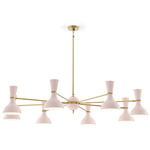 Clare Chandelier - Modern Brass / Rose Water