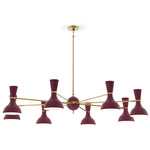 Clare Chandelier - Modern Brass / Sugar Plum
