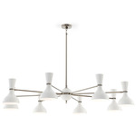 Clare Chandelier - Polished Nickel / Lily