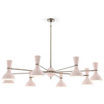 Clare Chandelier - Polished Nickel / Rose Water