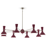 Clare Chandelier - Polished Nickel / Sugar Plum