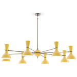 Clare Chandelier - Polished Nickel / Sunset