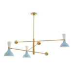 Clare Arm Pendant - Modern Brass / Baby Blue / Lily