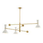 Clare Arm Pendant - Modern Brass / Lily