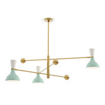 Clare Arm Pendant - Modern Brass / Mint / Lily
