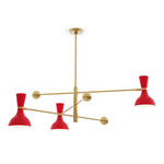 Clare Arm Pendant - Modern Brass / Ruby Red